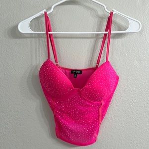 Barbie Pink padded corset top size medium